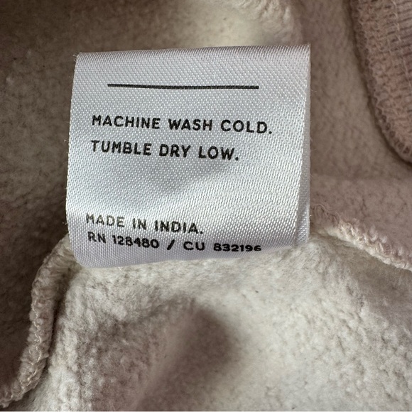 Pact Sandshell Heather Wander Sunset Graphic Slouchy Sweatshirt Cream Medium - Picture 8 of 8